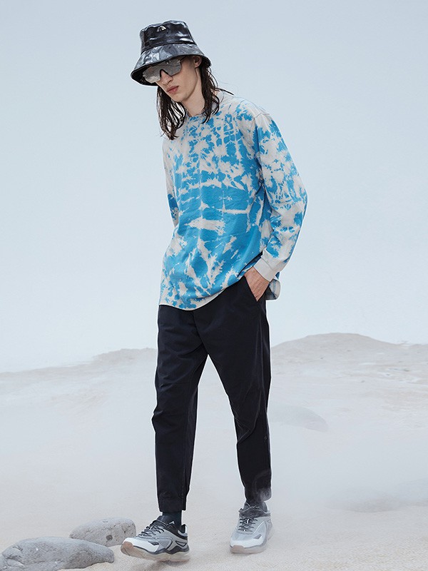 多尼路男装2022秋冬季蓝色T恤