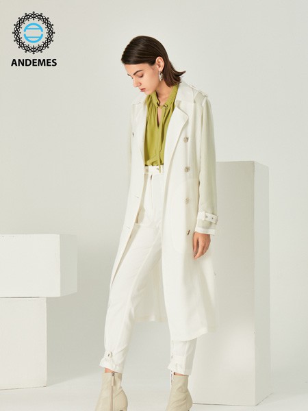 安米斯女装2023春夏季白色长裤