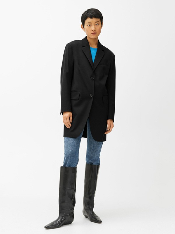 ARKET休闲装2022秋冬季黑色西装