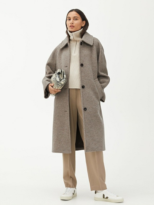 ARKET休闲装2022秋冬季棕色大衣