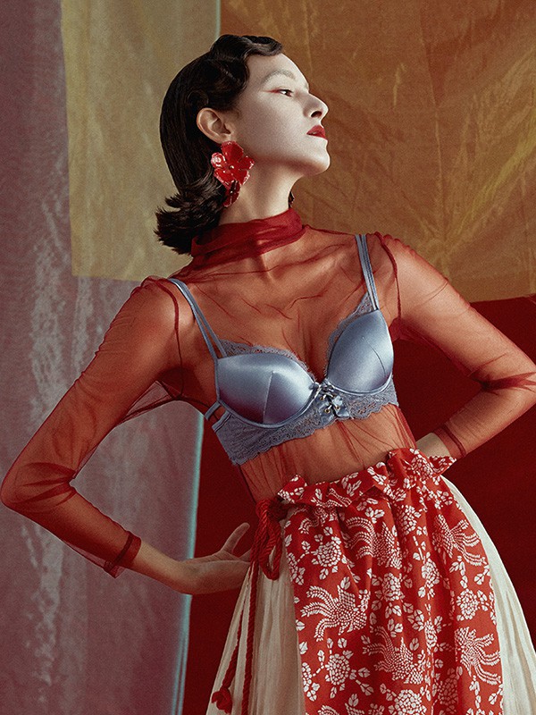 锋燕2023春夏季蓝色时尚内衣