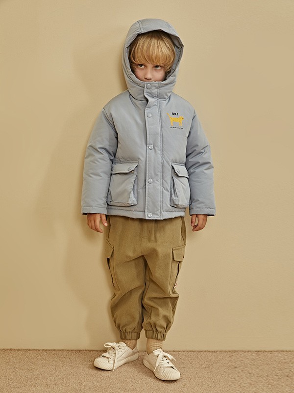 棉叔叔2022秋冬季蓝色棉服