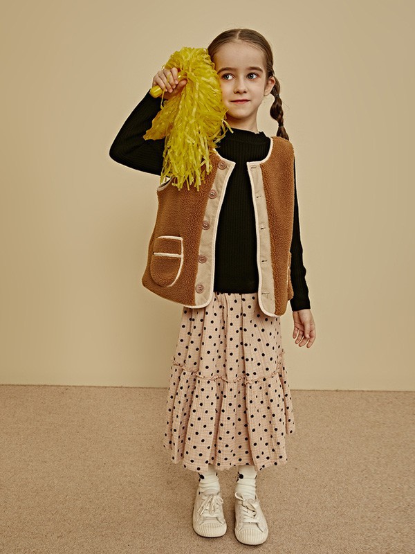 棉叔叔童装2022秋冬季黑色针织衫