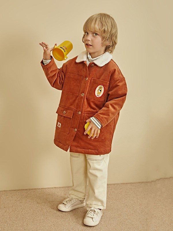 棉叔叔童装2022春夏季白色长裤