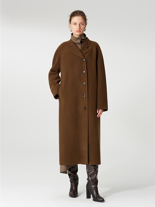 INSISFEMME2022秋冬季咖啡色大衣