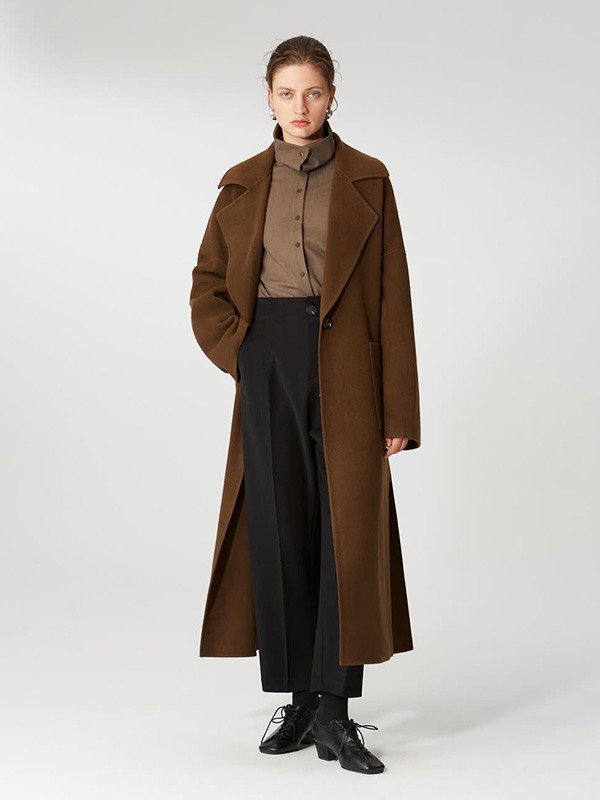 INSISFEMME2022秋冬季咖啡色大衣