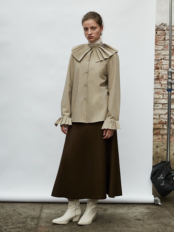 INSISFEMME2022秋冬季咖啡色长裙