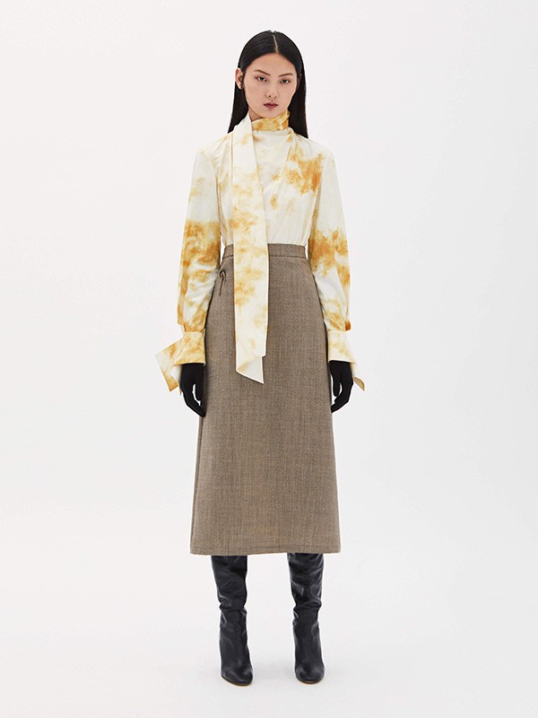 INSISFEMME2022秋冬季白色衬衫