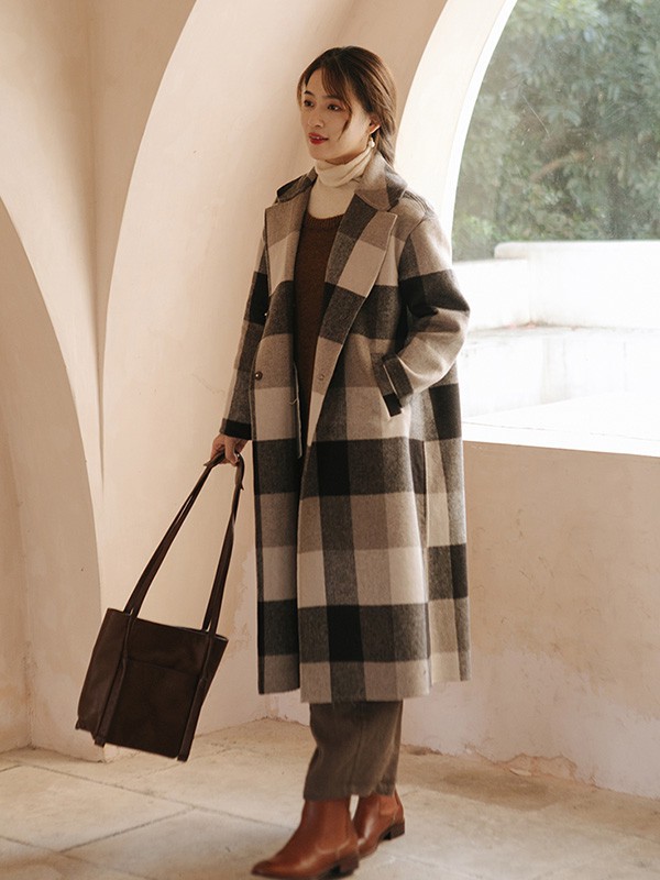 绽放女装2022秋冬季白色大衣