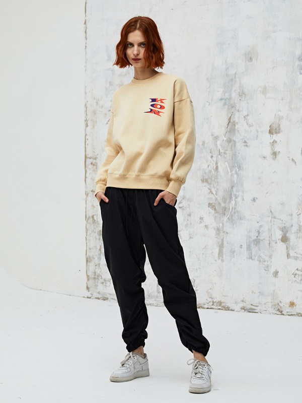 KON休闲装2023春夏季卡其色T恤