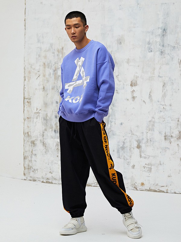 KON休闲装2023春夏季紫色T恤