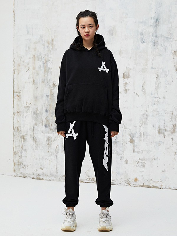 KON休闲装2023春夏季黑色卫衣