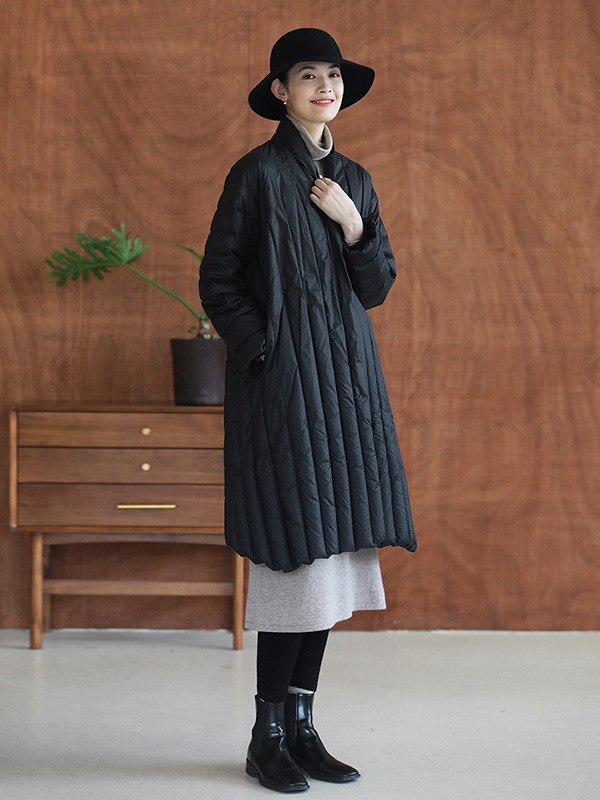 寺山文也2022秋冬季黑色羽绒服