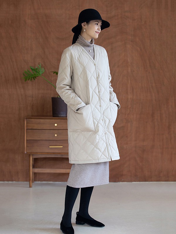 寺山文也2022秋冬季白色棉服