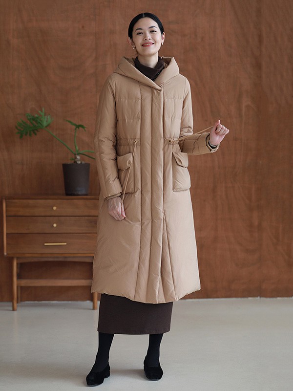 寺山文也2022秋冬季棕色羽绒服