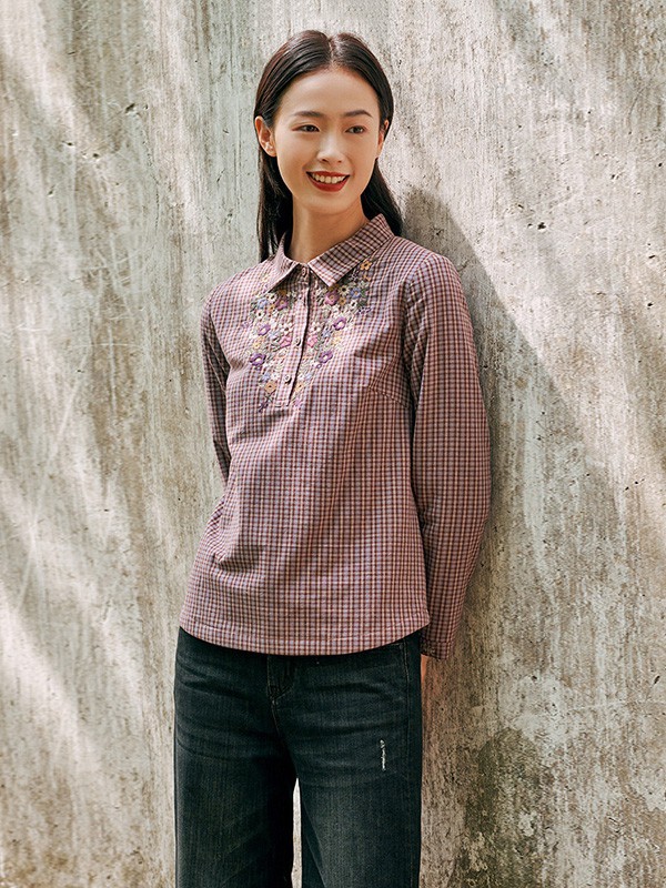 布符女装2022秋冬季裸色polo衫