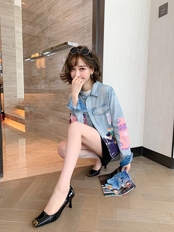 缪可2023春夏季蓝色外套