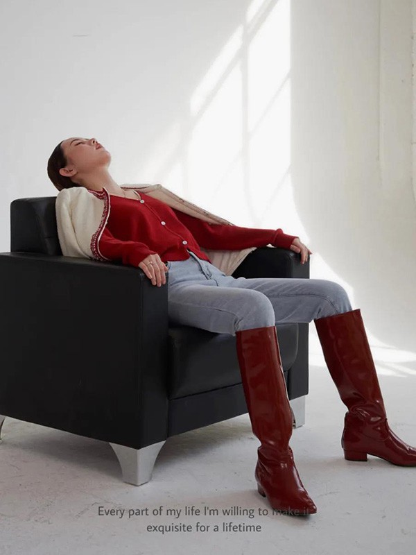 妲小姐女装2022秋冬季蓝色长裤