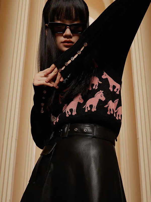 HOAO2022秋冬季黑色毛衣