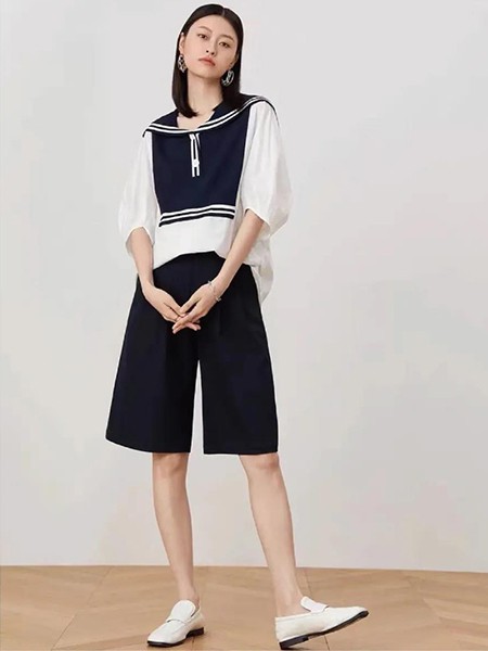 麦媗2023春夏季黑色短裤