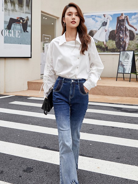 PETvv女装2023春夏季拼色长裤