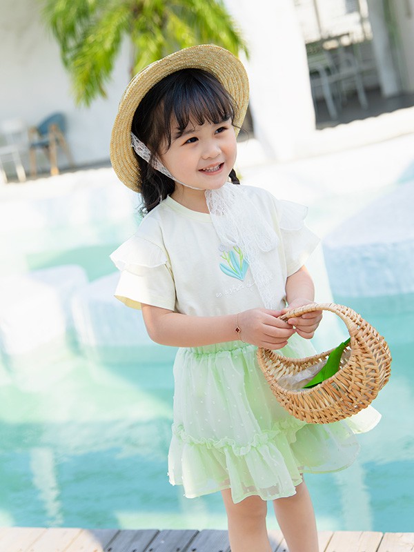 田田小象2023春夏季白色T恤