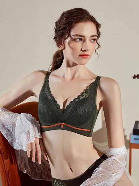 黛菲仙尔内衣2023春夏季墨绿色时尚内衣