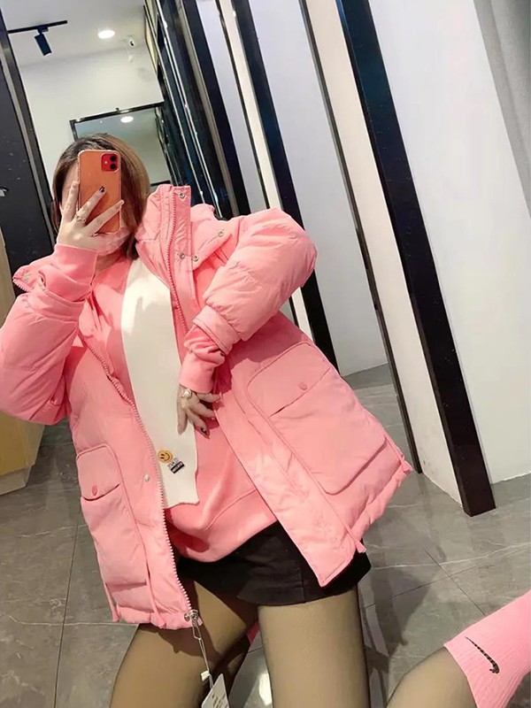 妙站2022秋冬季粉色棉服