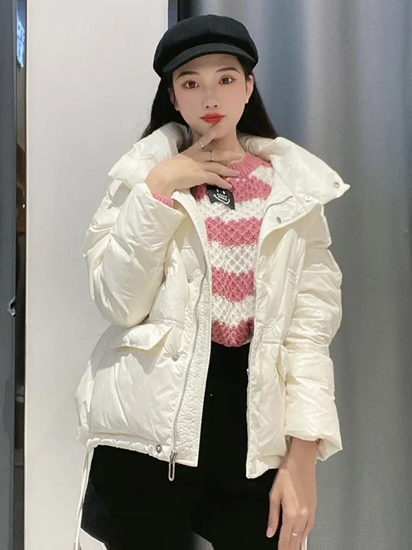 妙站2022秋冬季白色棉服