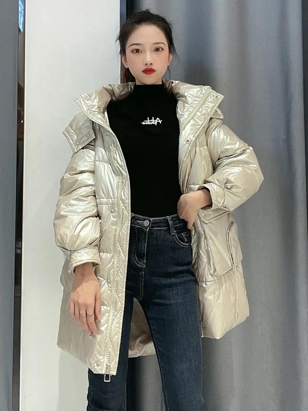 妙站2022秋冬季白色棉服