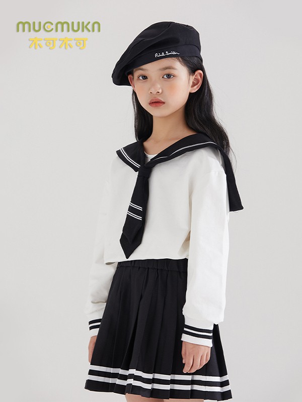 木可木可童装2023春夏季白色T恤