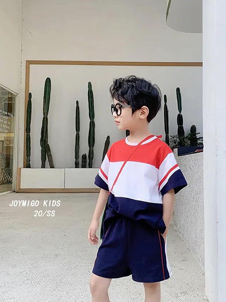 秋米果童装2023春夏季藏蓝色短裤