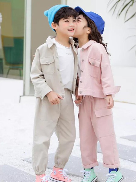 秋米果童装2023春夏季粉色长裤