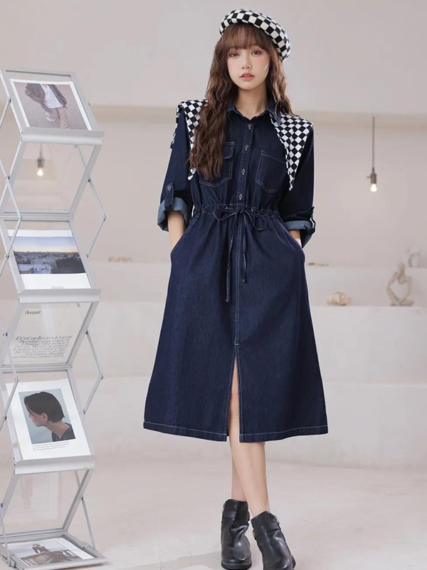 潘洛希女装2023春夏季黑色连衣裙