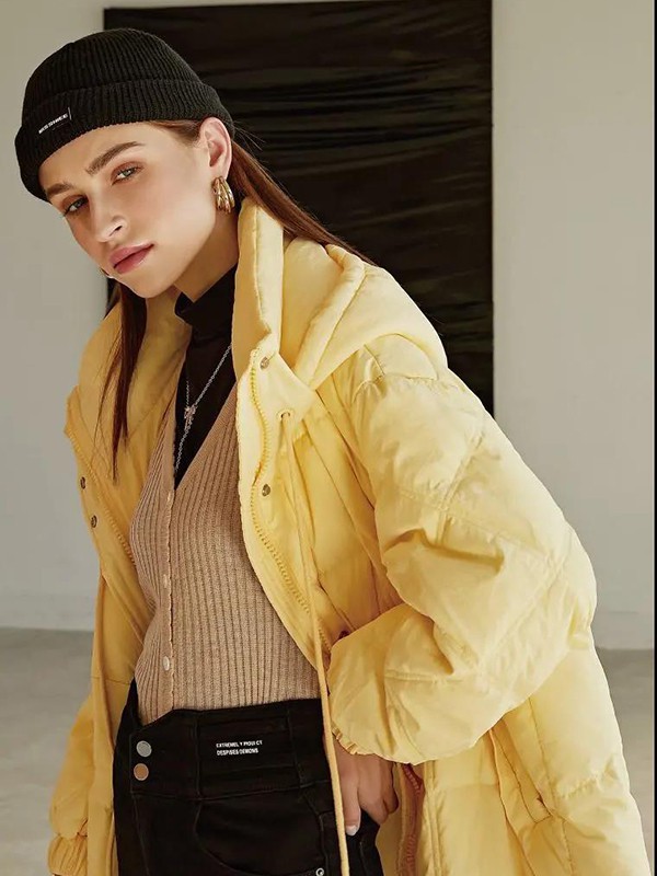 潘洛希女装2023春夏季黄色棉服