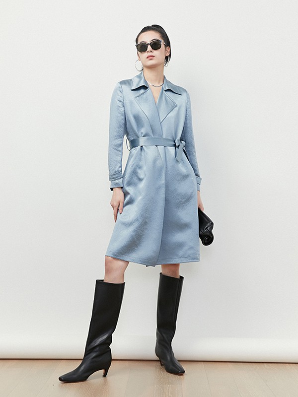 MARIUS女装2023春夏季灰色衬衫裙