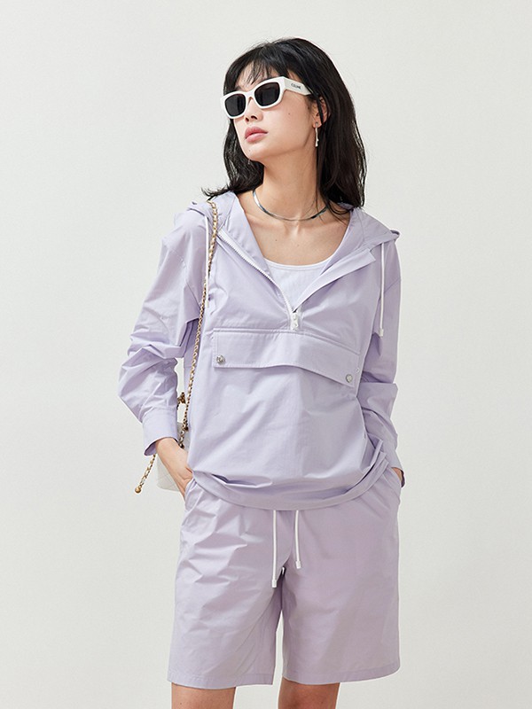 MARIUS女装2023春夏季紫色运动装