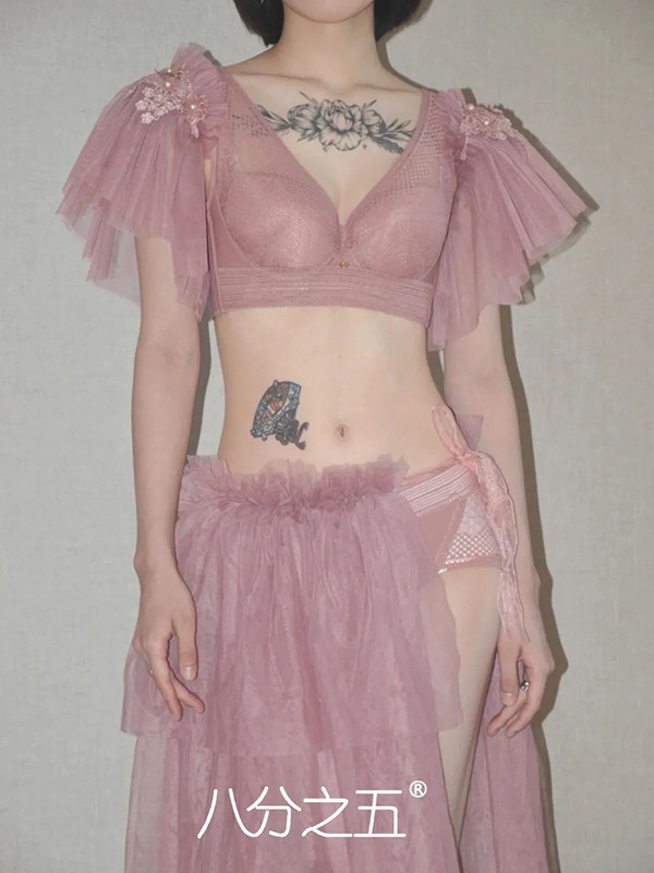 八分之五内衣2023春夏季粉色时尚内衣