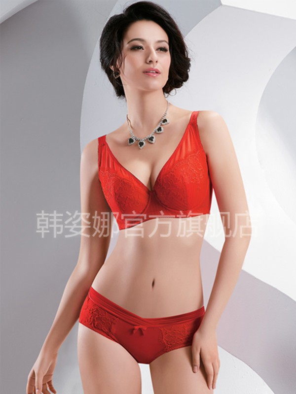 韩姿娜2023春夏季红色时尚内衣