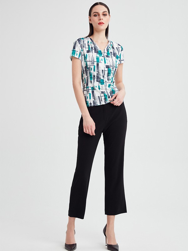 皮尔・卡丹2023春夏季黑色阔腿裤