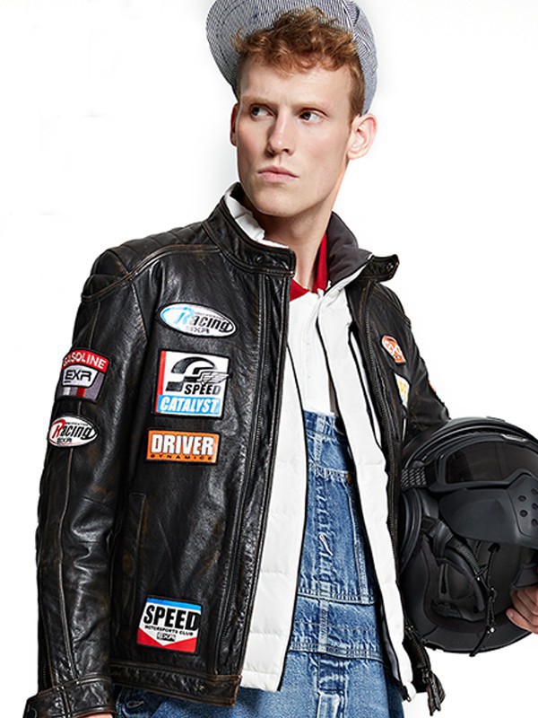 EXR休闲装2022秋冬季黑色皮衣