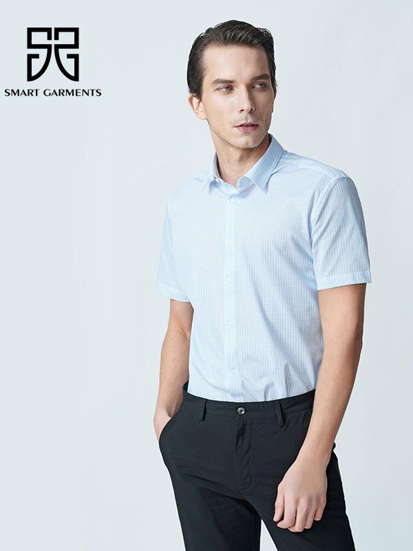 顺美男装2023春夏季蓝色长裙