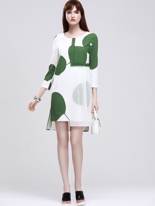 古登曼2023春夏季白色连衣裙