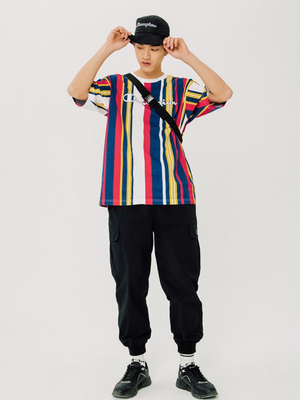 冠军运动装2023春夏季黑色长裤