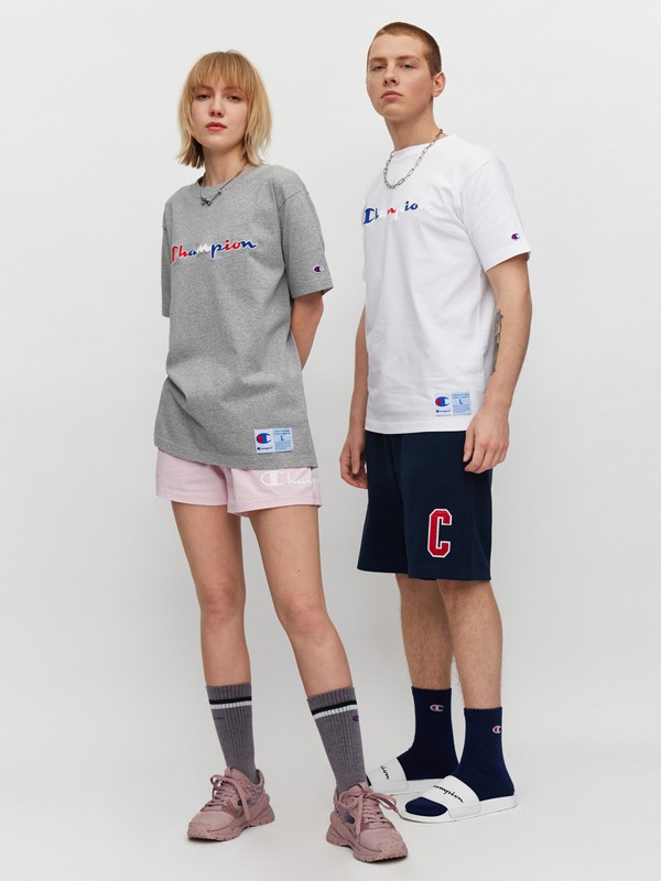 冠军运动装2023春夏季白色T恤