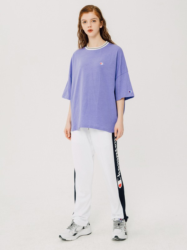 冠军运动装2023春夏季紫色T恤