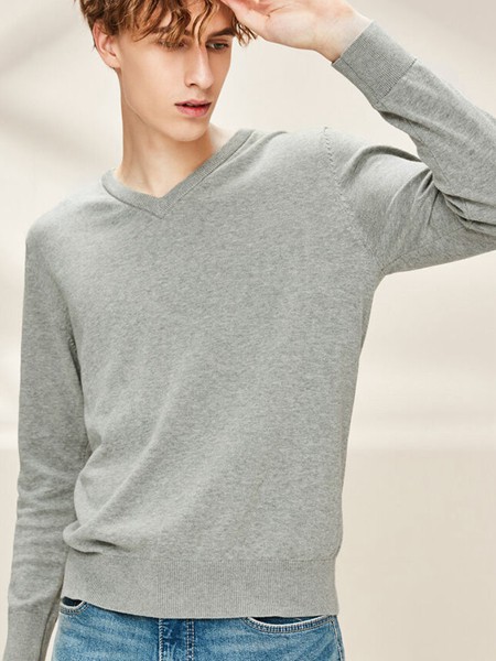 佐丹奴休闲装2023春夏季灰色T恤