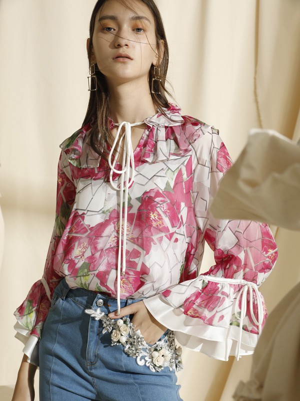 衣之吻女装2023春夏季白色衬衫