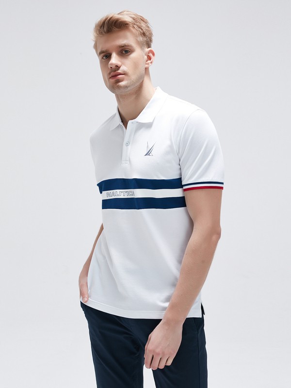 诺帝卡2023春夏季白色polo衫