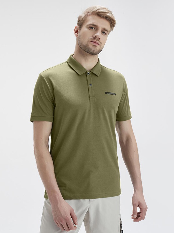 诺帝卡2023春夏季绿色polo衫